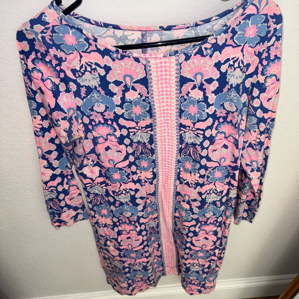 Lilly Pulitzer Pink and Blue Floral Dress